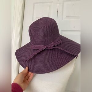 Y2K Aubergine Colored Sun Hat by Genuine Quality